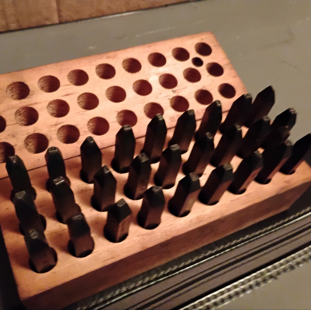 A-Z Metal Stamping Kit in Wood Box